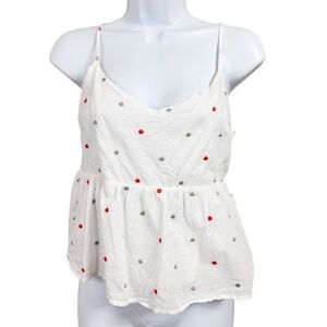 Lush White Multi Dot Tank Top